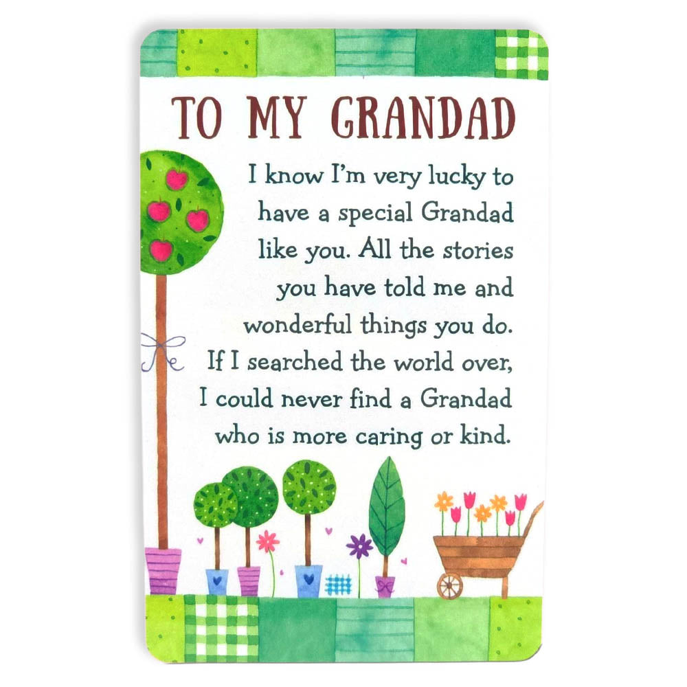 To My Grandad | Mini Keepsake Verse Card | Cracker Filler Little Gift