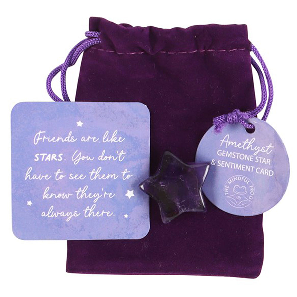 Friends Are Stars | Amethyst Crystal Star | Protection | Little Cracker Filler