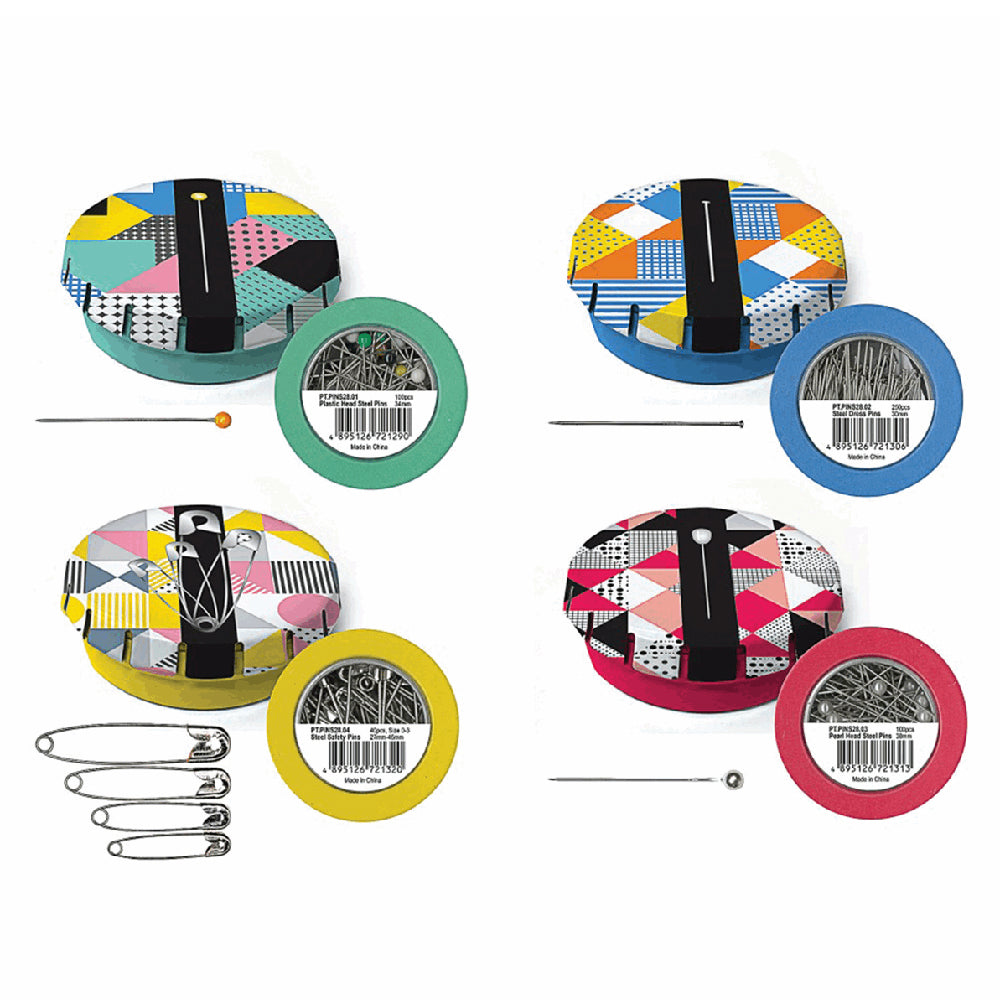 Single 55mm Click Clack Round Haberdashery Pins Tin | Cracker Filler | Little Gift