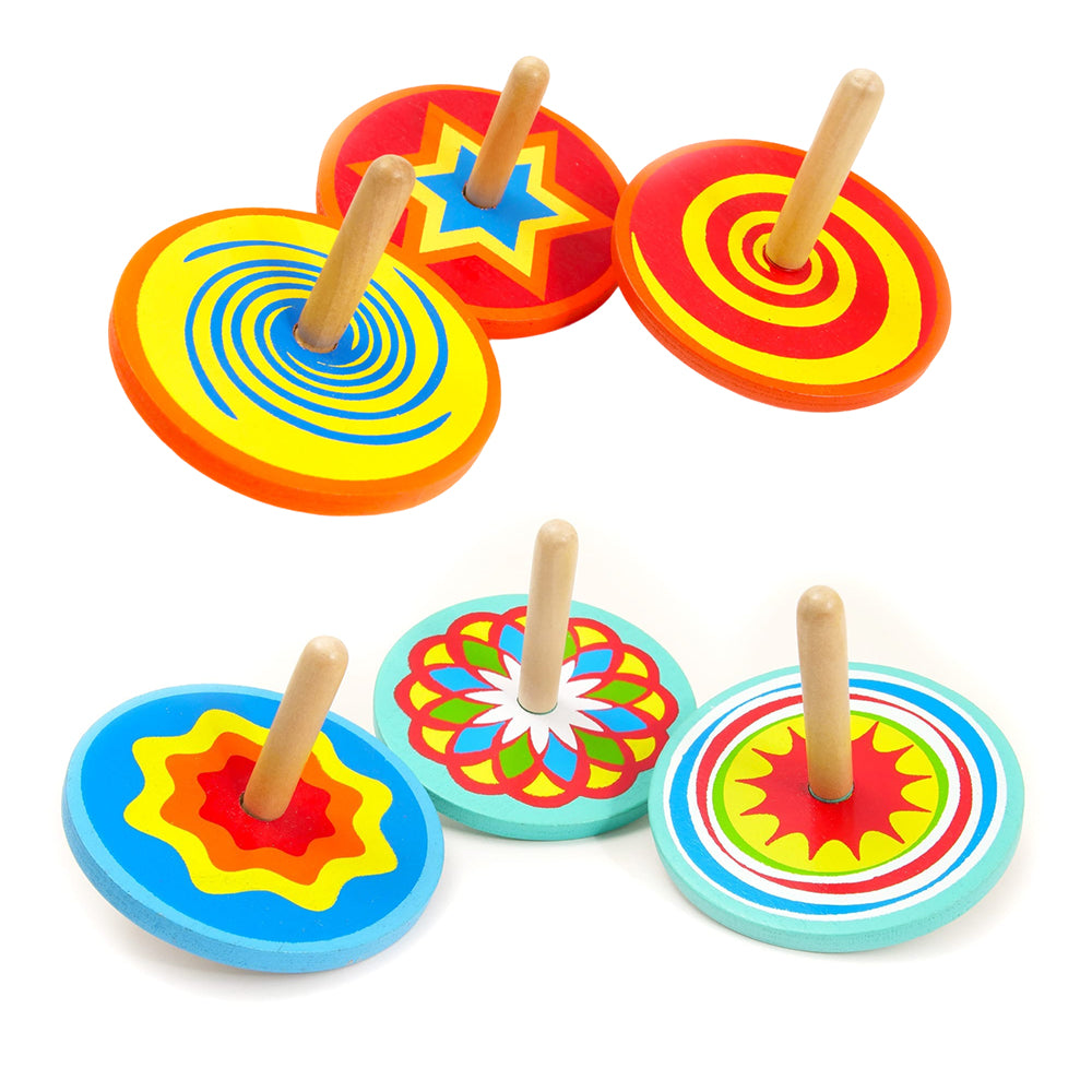 Mini Wooden Spinning Top Toy | Single | Cracker Filler | Little Gift