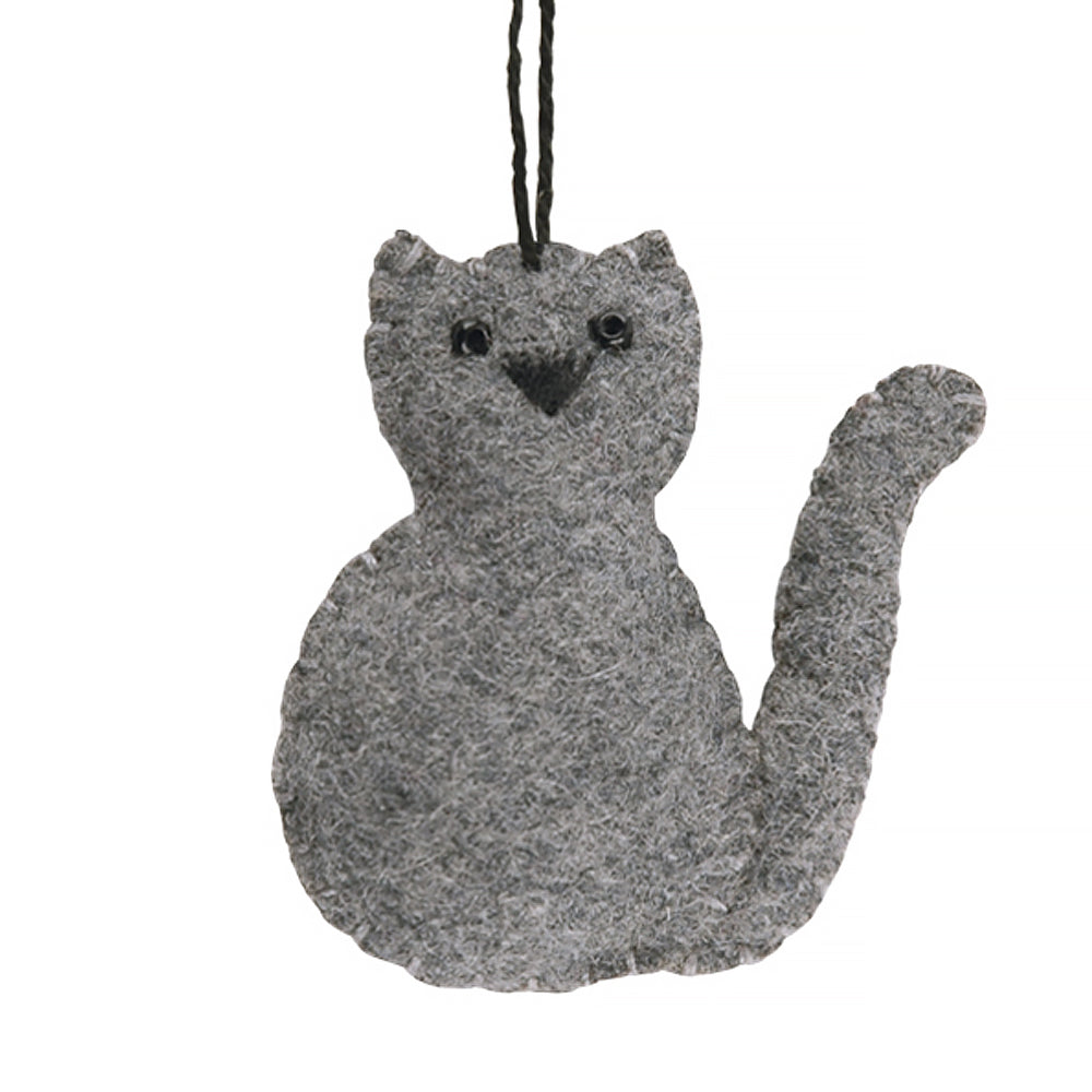 4cm Grey Felt Cat | Cracker Filler | Little Gift