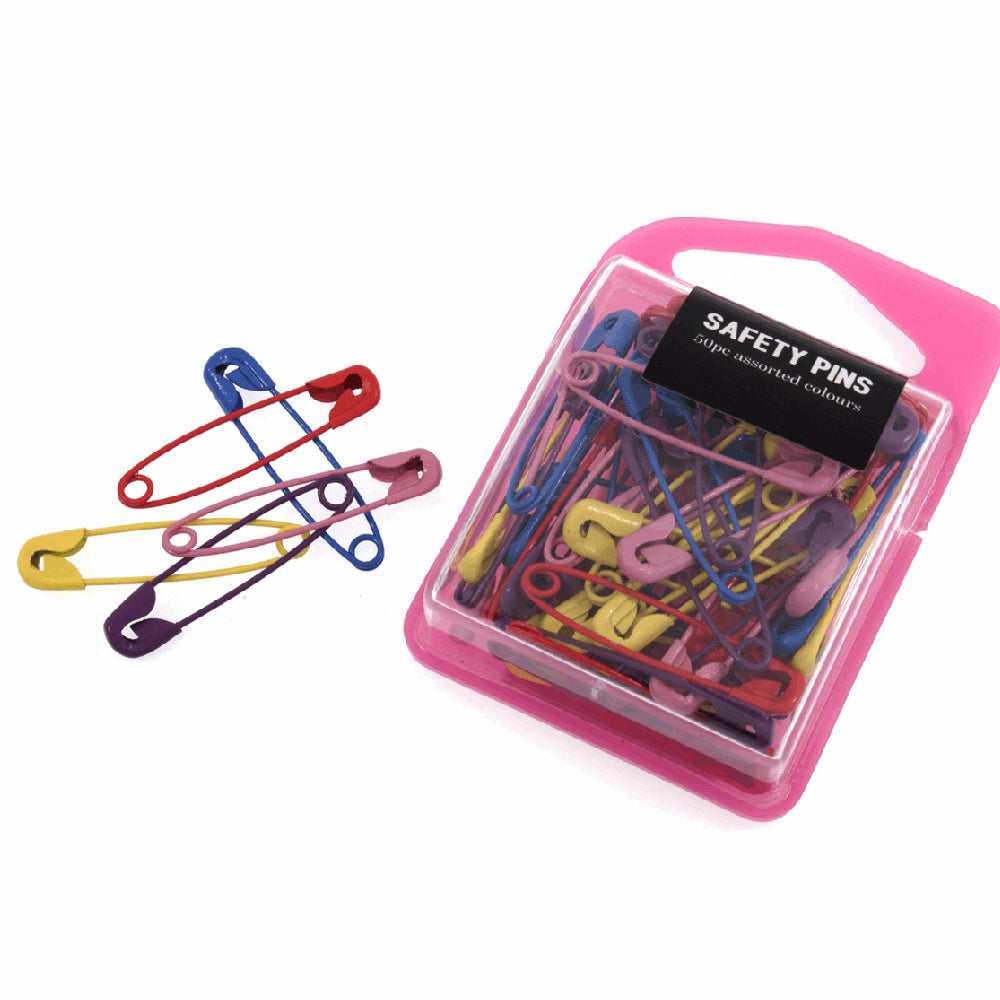 50 Mixed Colours Mini Safety Pins Packs | Cracker Filler | Little Gift