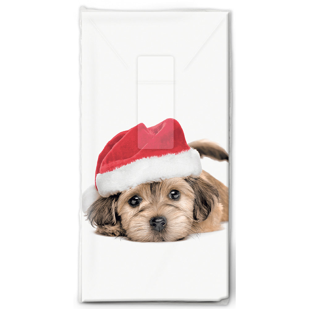 Cute Santa Dog | Pocket Size Tissue Pack | Little Gift | Cracker Filler