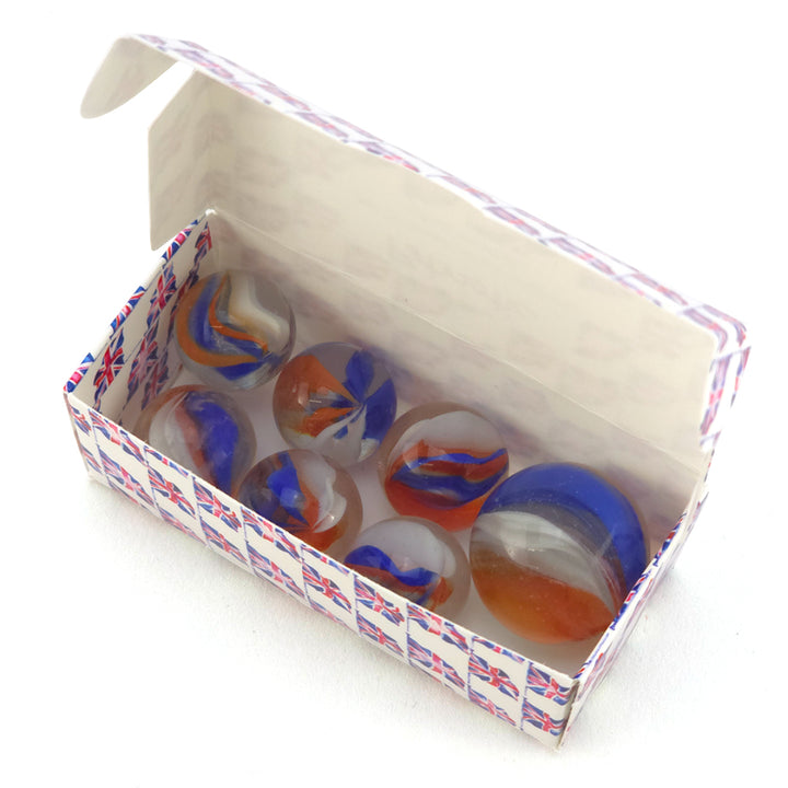 Patriotic | Mini Box of Marbles for Kids | Cracker Filler | Party Bag Gift