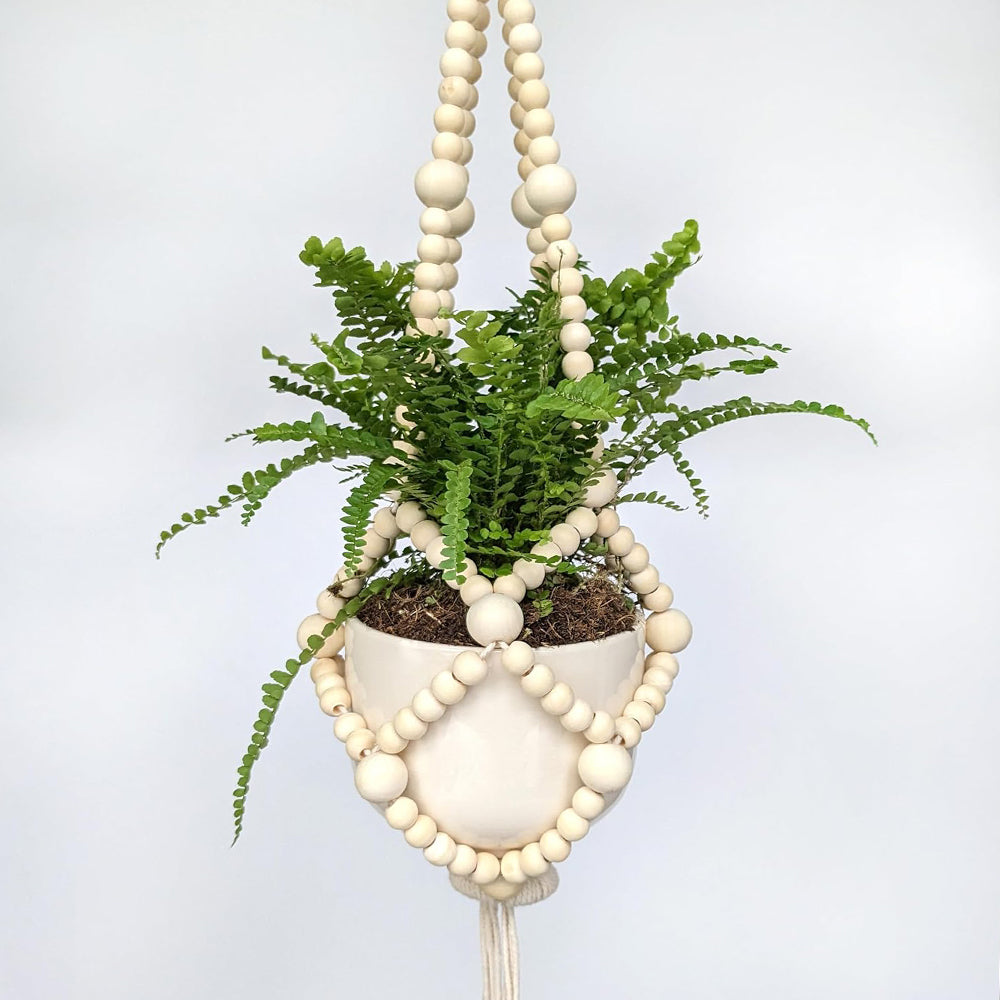 Make Your Own Macrame Beaded Plant Pot Holder | Complete Boxed Craft Kit