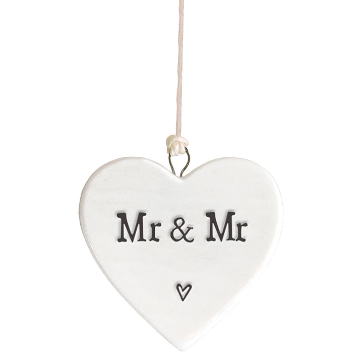 Mr/s & Mr/s Heart | Little Porcelain Ornament | Cracker Filler | Little Gift