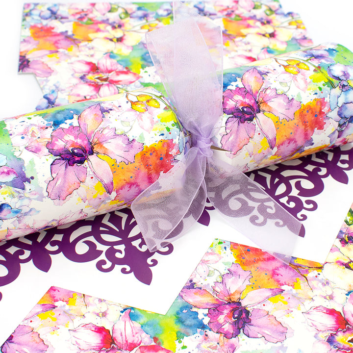 Watercolour Orchid | Cracker Making Craft Kit | Make &amp; Fill Your Own
