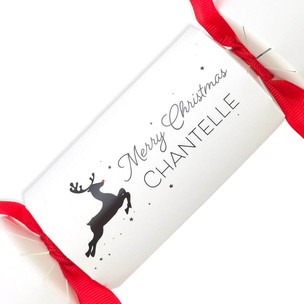 Personalised Rudolph Silhouette Crackers Kit | Add Your Own Names | Minimum 4