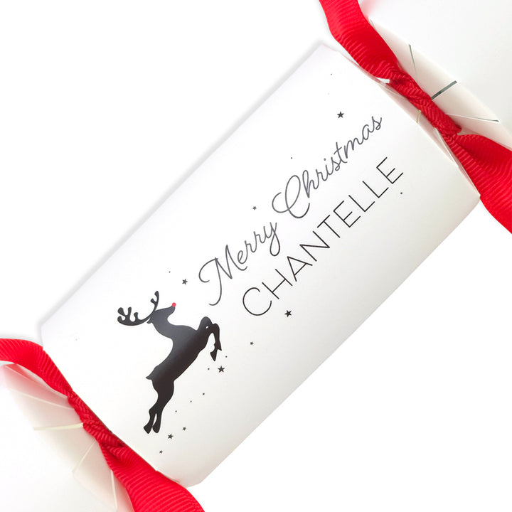 Personalised Rudolph Silhouette Crackers Kit | Add Your Own Names | Minimum 4