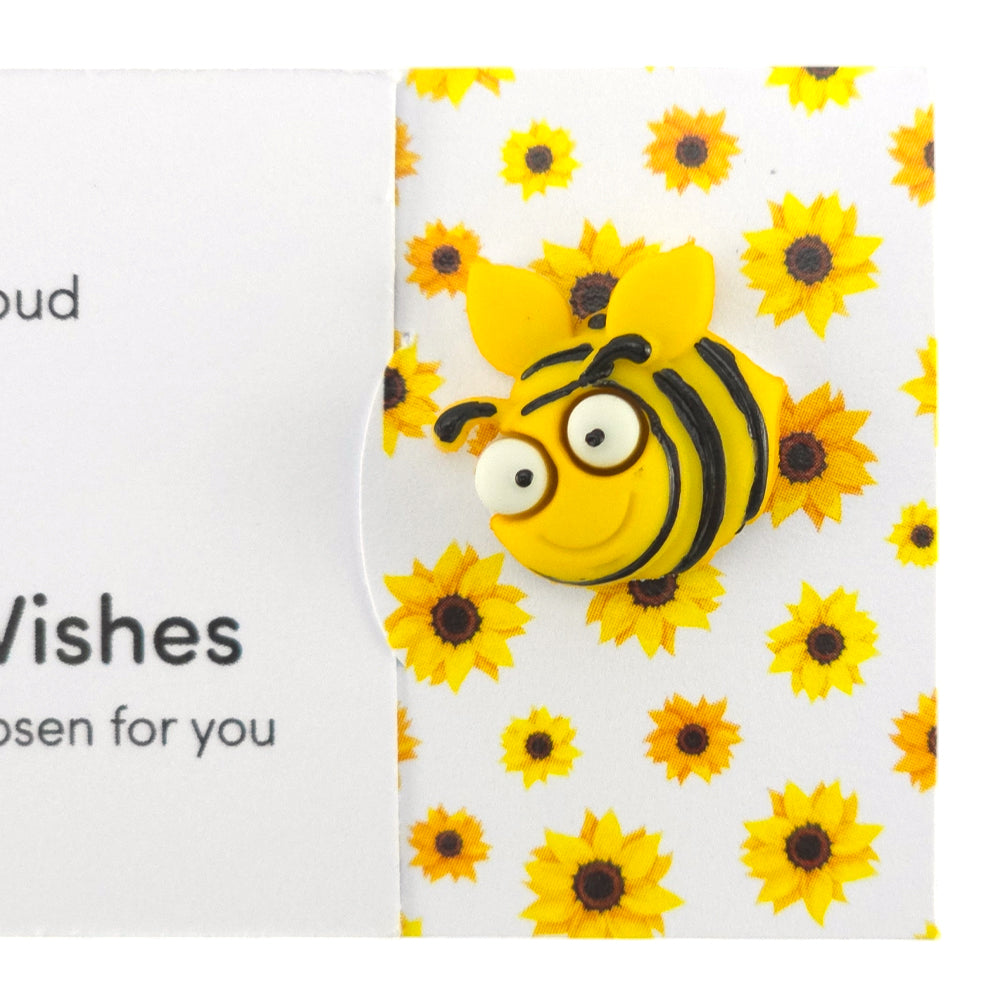 Bee Proud | Button Wishes Sew On Token | Mini Gift | Cracker Filler