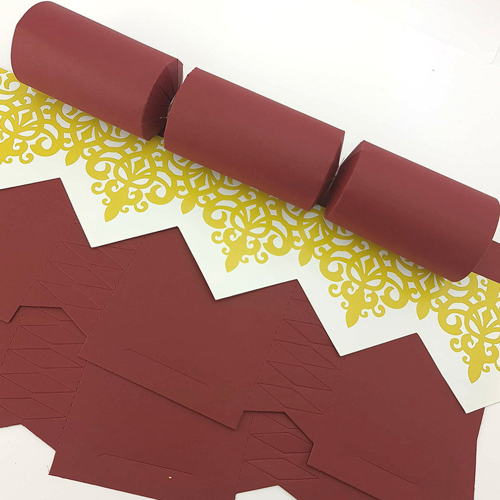 Burgundy Red | Cracker Making DIY Craft Kits | Make Your Own | Eco Recyclable