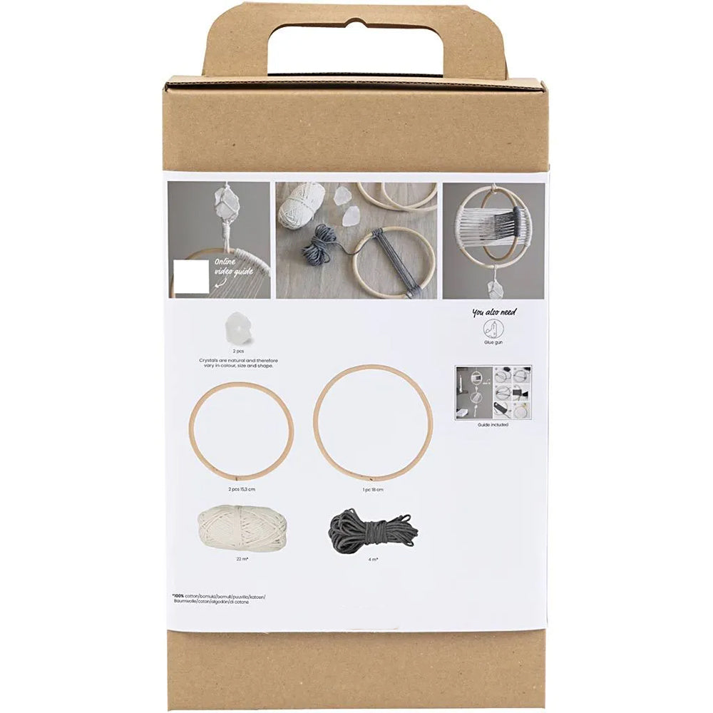 Clear Quartz for Healing | Macrame Mobile Craft Kit | Mindfulness & Wellbeing