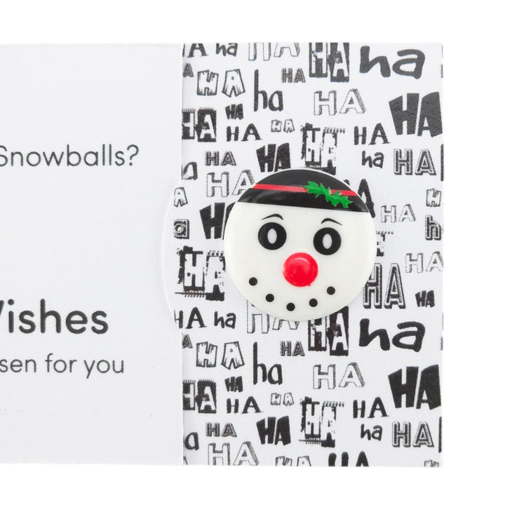 Wanna See My Snowballs! | Button Wishes Sew On Token | Cracker Filler