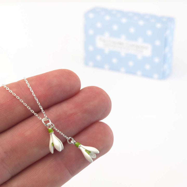 White Lily of the Valley Necklace | Pendant on Chain | Mini Gift | Cracker Filler