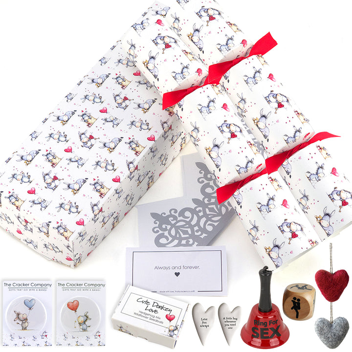 Cute Donkey Love | Pair of Filled Valentine&