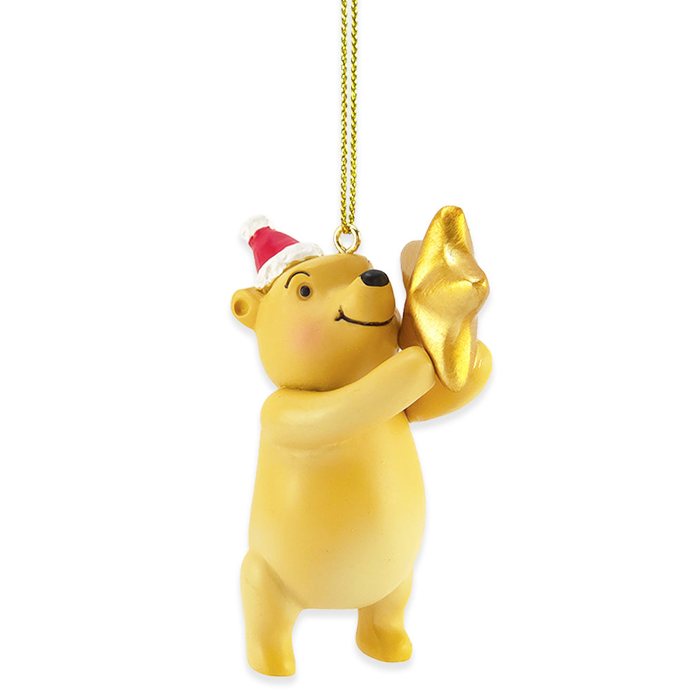Winnie the Pooh &amp; Gold Star | Christmas Tree Decoration | Gisela Graham