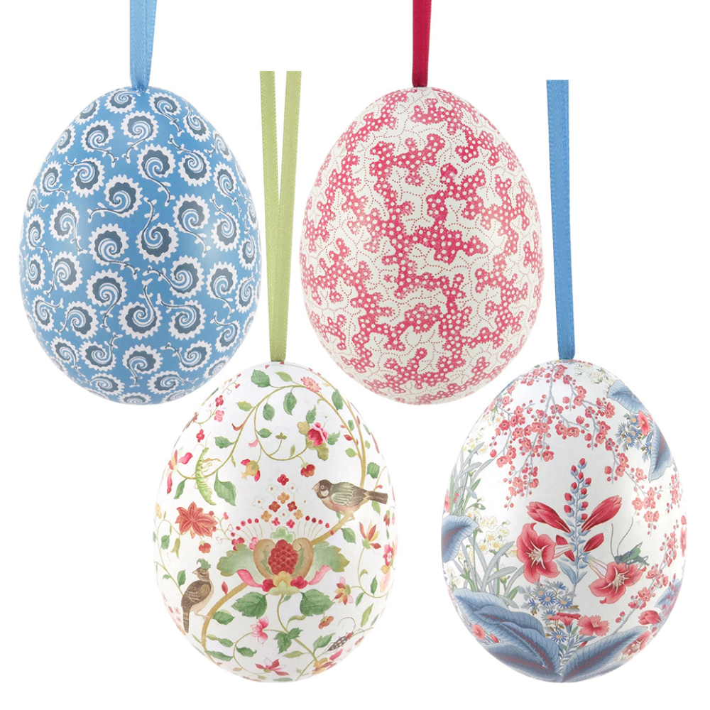 Two Part Hanging Easter Egg | Fillable Tin | Sanderson Design | 7cm Tall