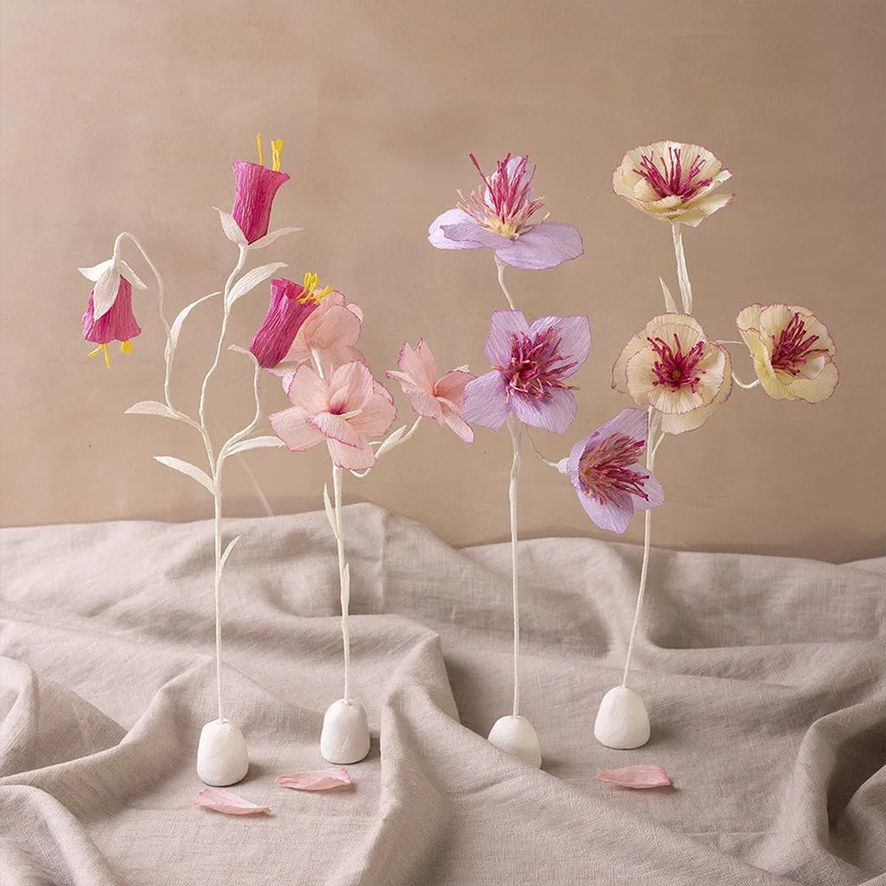 Freestanding Pastel Sprays | Crepe Paper Flower Making Craft Kit for Adults