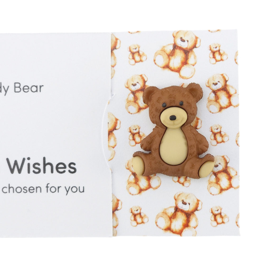 Daddy Bear | Teddy Bear | Button Wishes Sew On Token | Mini Cracker Filler Gift