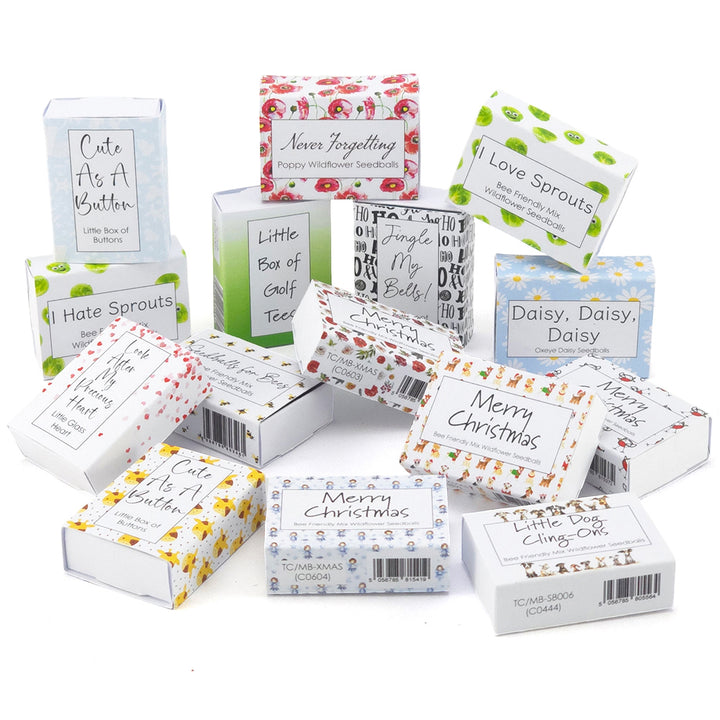 Happy Easter | Natural Speckled Eggs | 6 Seedball Box | Bee Mix | Cracker Filler