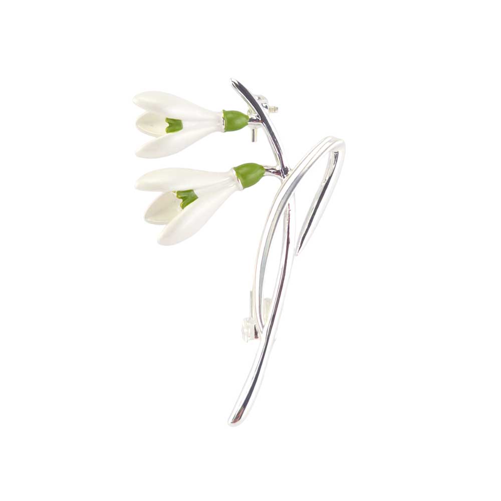 White Lily of the Valley Brooch | 4.5cm Long | Mini Gift | Cracker Filler