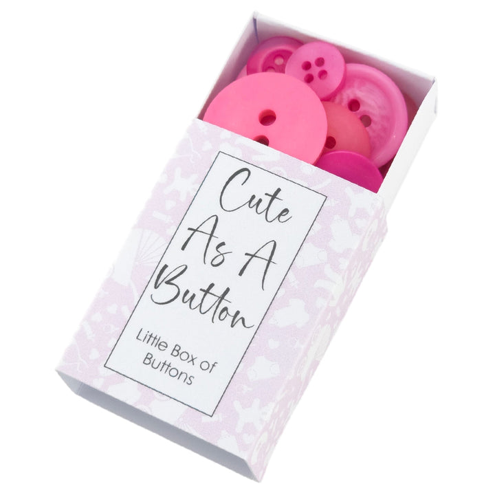 Cute as a Button | Pinks | Little Box of Buttons | Mini Gift | Cracker Filler