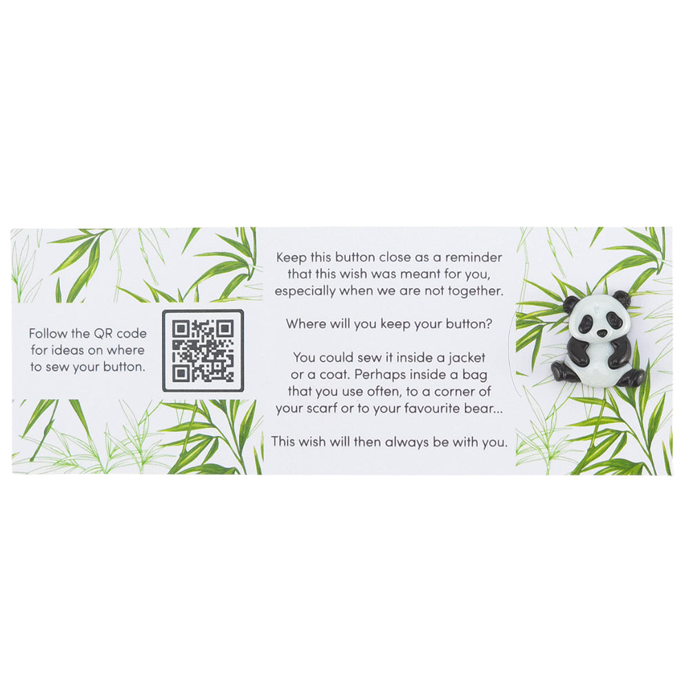 I Only Have Eyes for You | Panda | Button Wishes Sew On Token | Cracker Filler