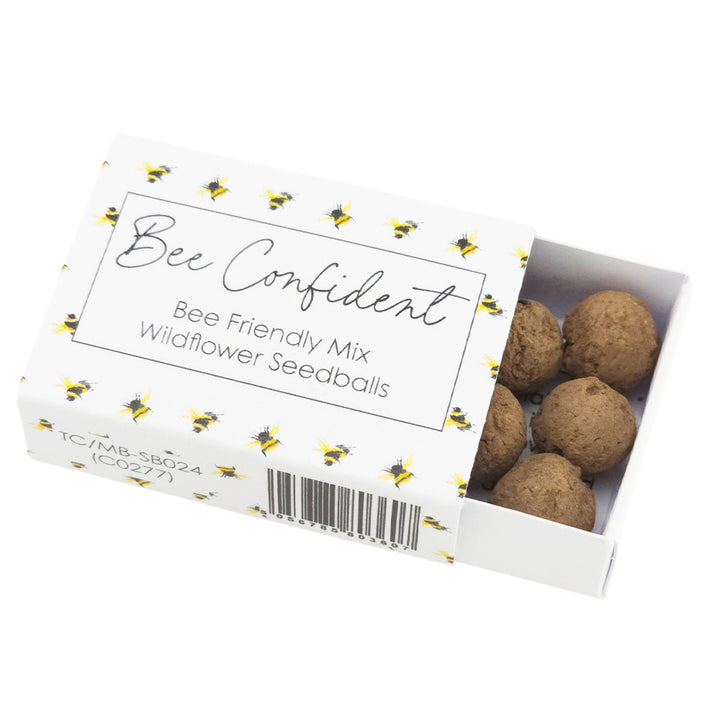 Bee Confident | 6 Seedball Matchbox | Bee Mix | Cracker Filler | Little Gift