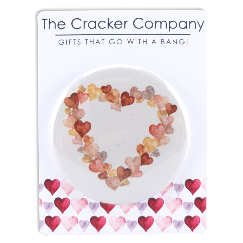 Watercolour Heart | 38mm Button Pin Badge | Little Valentines Cracker Filler
