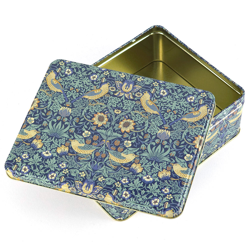 Strawberry Thief | Willaim Morris Lovers Tin | 19.5 x 15.5cm | Gift Idea
