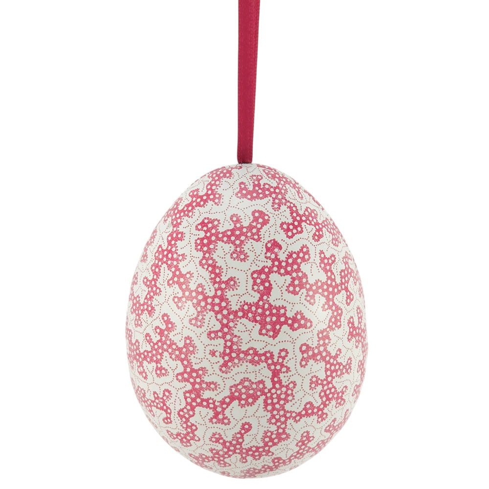 Two Part Hanging Easter Egg | Fillable Tin | Sanderson Design | 7cm Tall