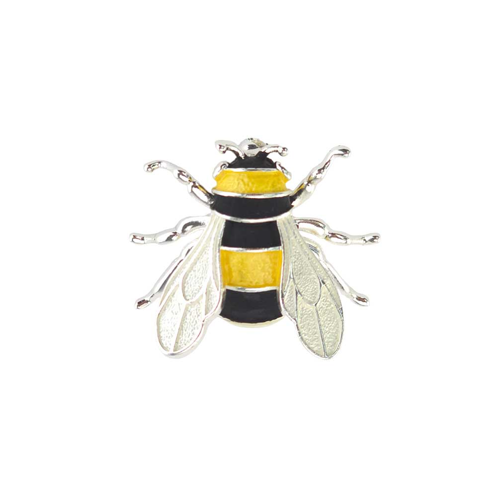 Honey Bee Silver Plated Brooch | 3cm Wide | Little Gift | Cracker Filler