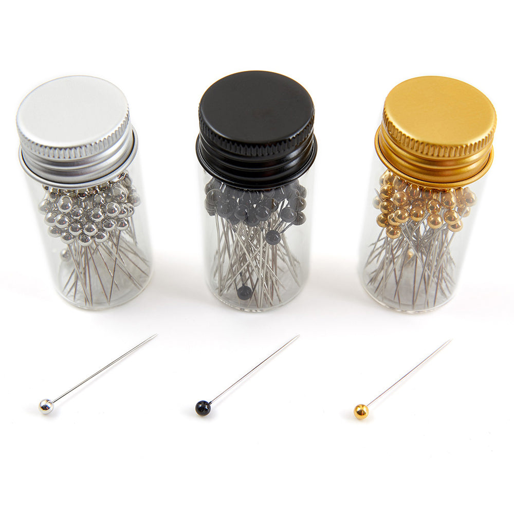 Mini Glass Jar of Sewing Pins | Single | Mini Gift | Cracker Filler