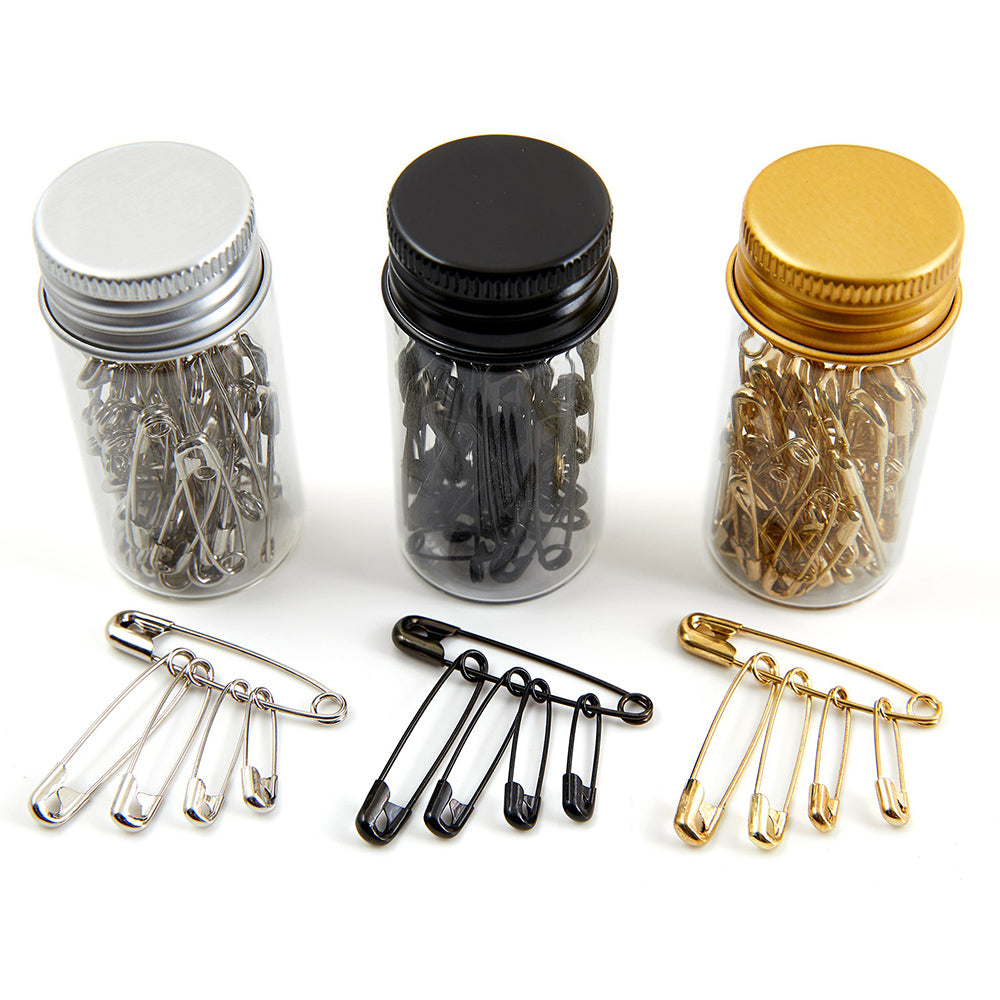 Mini Glass Jar of Safety Pins | Single | Mini Gift | Cracker Filler