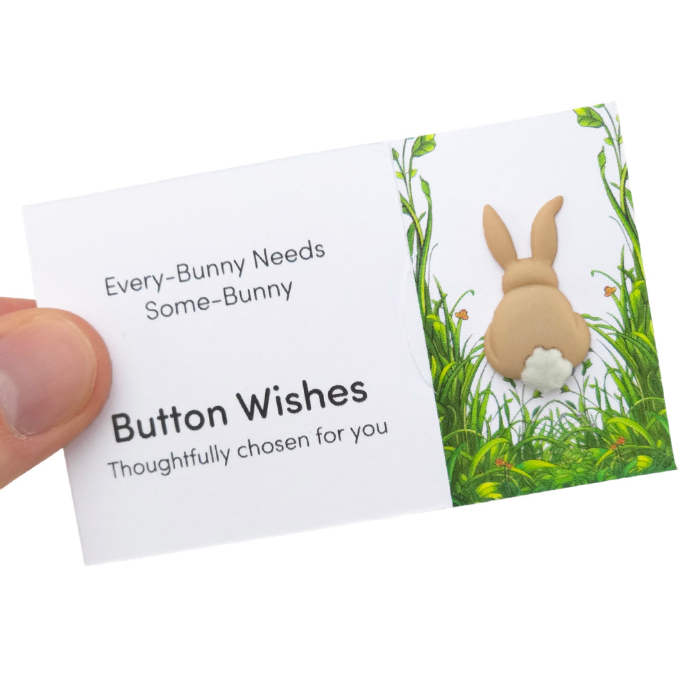 Every-Bunny Needs Some-Bunny | Button Wishes Sew On Token | Cracker Filler