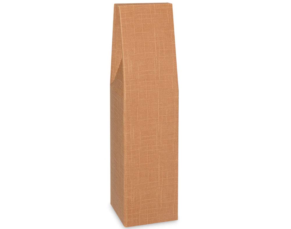 Kraft Cardboard Wine Bottle Gift Box for 1 Bottle