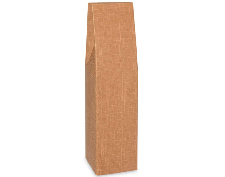 Kraft Cardboard Wine Bottle Gift Box for 1 Bottle