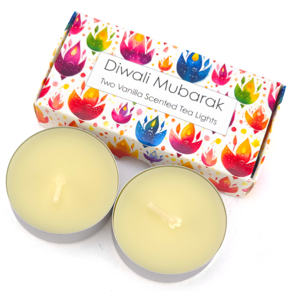 Vanilla Tealight Candles | Diwali Mubarak | Mini Gift | Cracker Filler