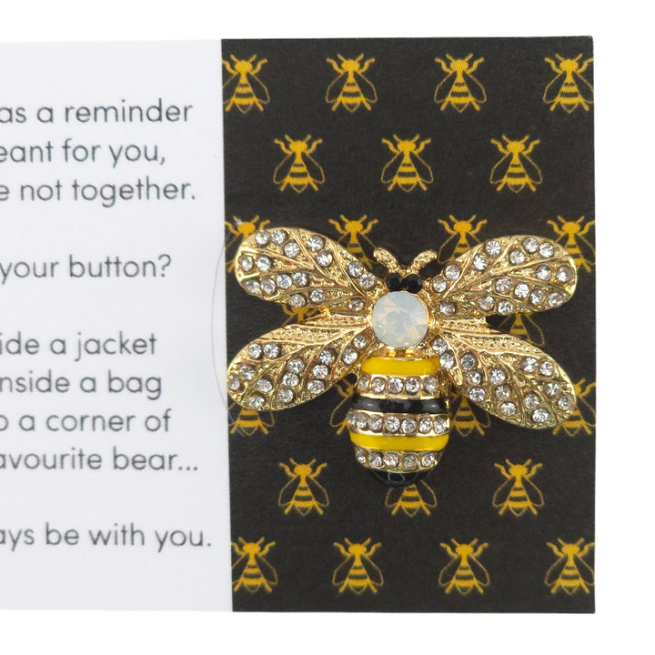 Always Bee Fabulous | Diamante | Button Wishes Sew On Token | Cracker Filler