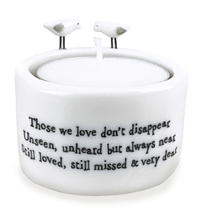 Those We Love Don’t Disappear | Tealight Holder & Candle | Gift Boxed