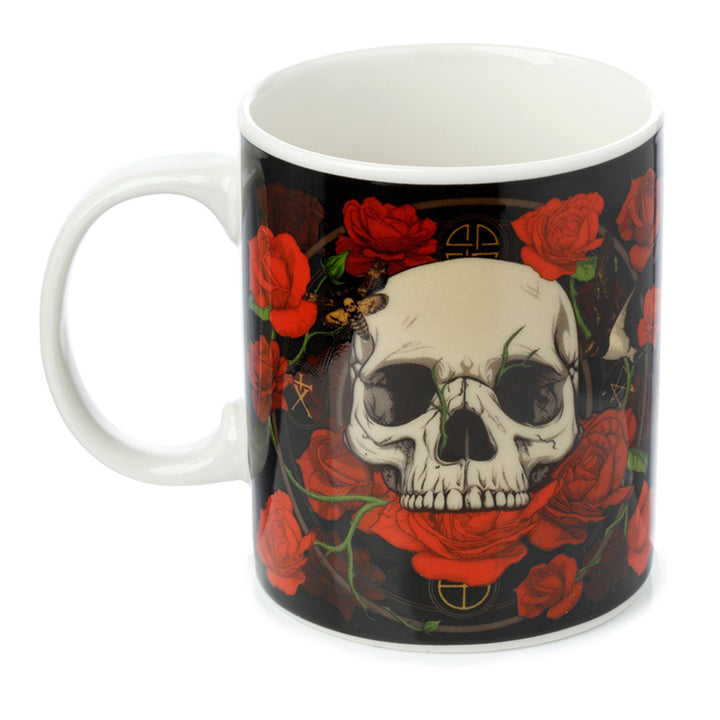 Skulls & Roses | Gothic | Porcelain Mug | Boxed Gift Idea