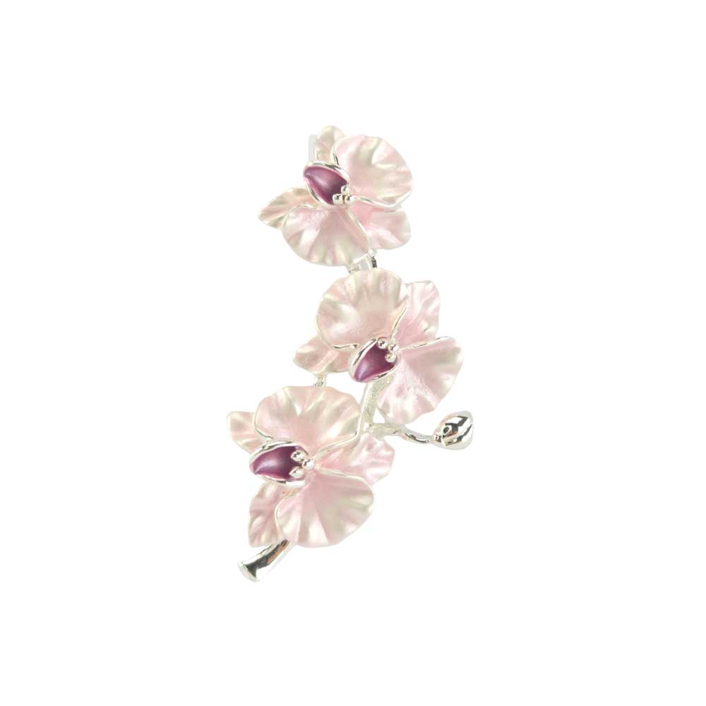 Pink Orchid Brooch | 4.5cm Long | Mini Gift | Cracker Filler