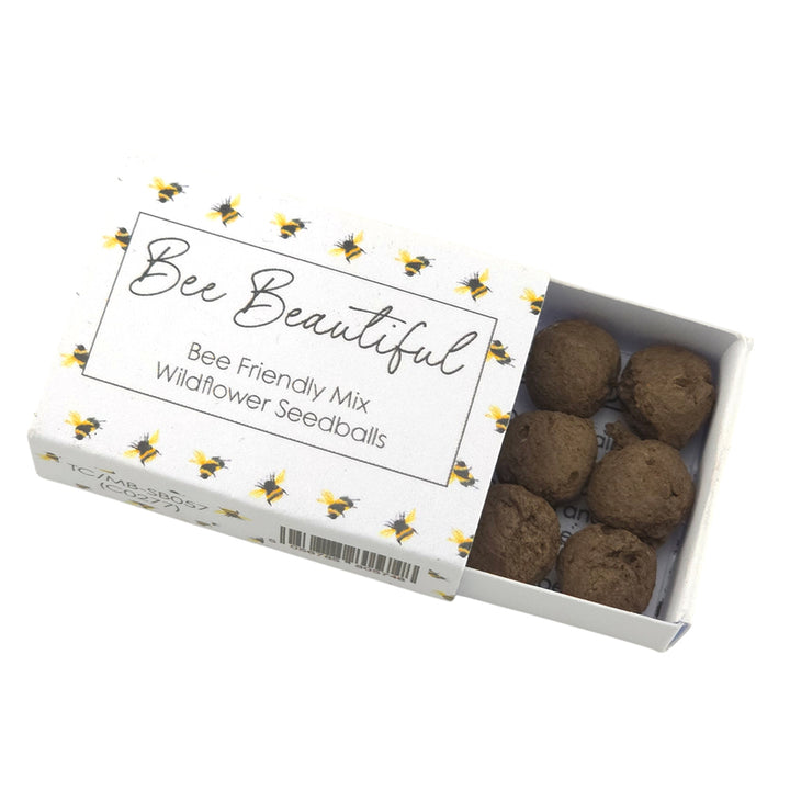 Bee Beautiful | 6 Seedball Matchbox | Bee Mix | Cracker Filler | Little Gift