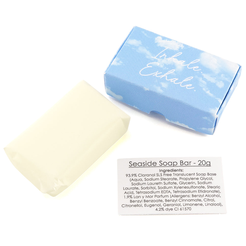 Inhale. Exhale. | Seaside | 20g Travel Soap Bar | Cracker Filler | Mini Gift