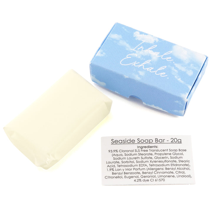 Inhale. Exhale. | Seaside | 20g Travel Soap Bar | Cracker Filler | Mini Gift