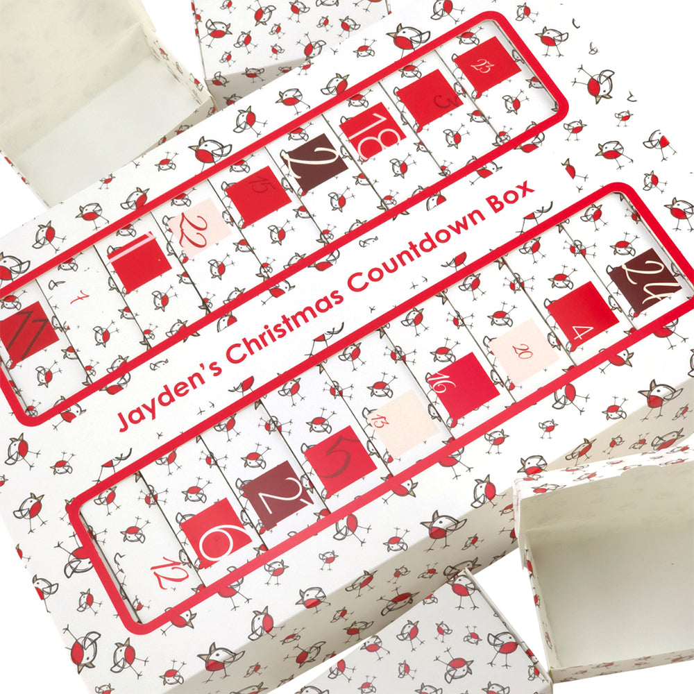 Personalised Advent Calendar Kit | 25 Soap Boxes & Outer Box | Chirpy Robin