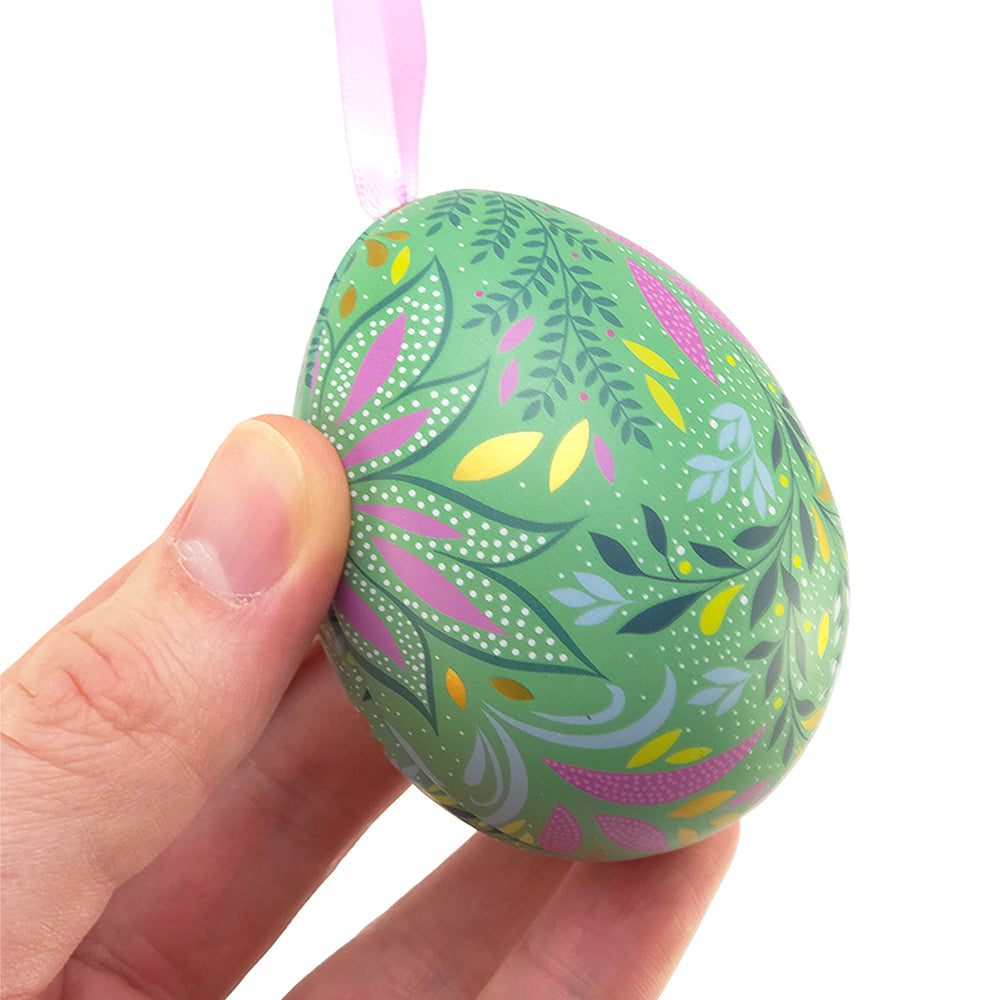 Sara Miller | Two Part Hanging Easter Egg | Fillable Tin | 7cm