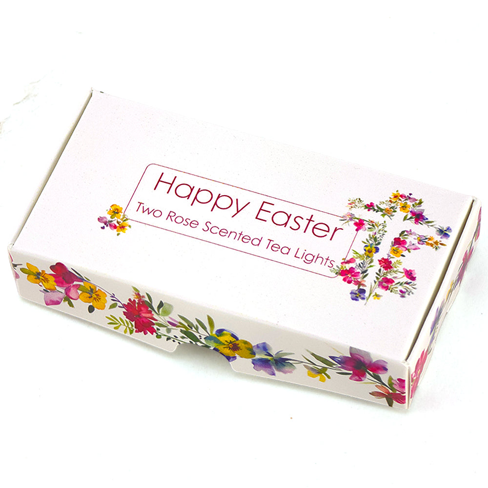 Christian Easter | Rose Scented Tealights | Little Gift | Cracker Filler