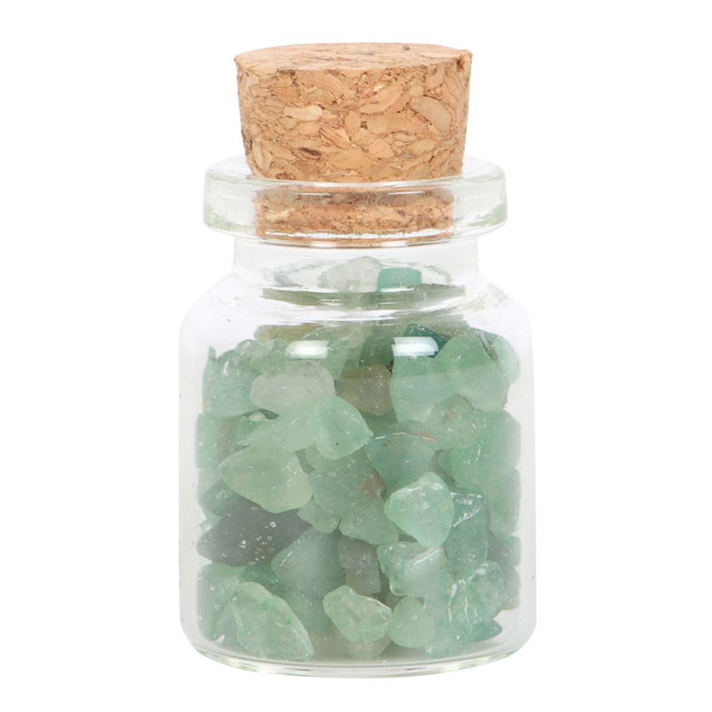 A Little Jar of Luck | Green Aventurine Crystals | Matchbox Gift | Cracker Filler