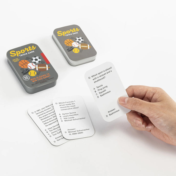 Sports Trivia Card Game | Gift in a Tin | Mini Gift | Cracker Filler